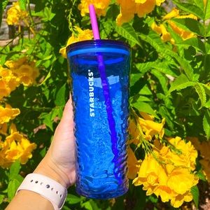 💙Brand new starbucks royal blue glass tumbler cup